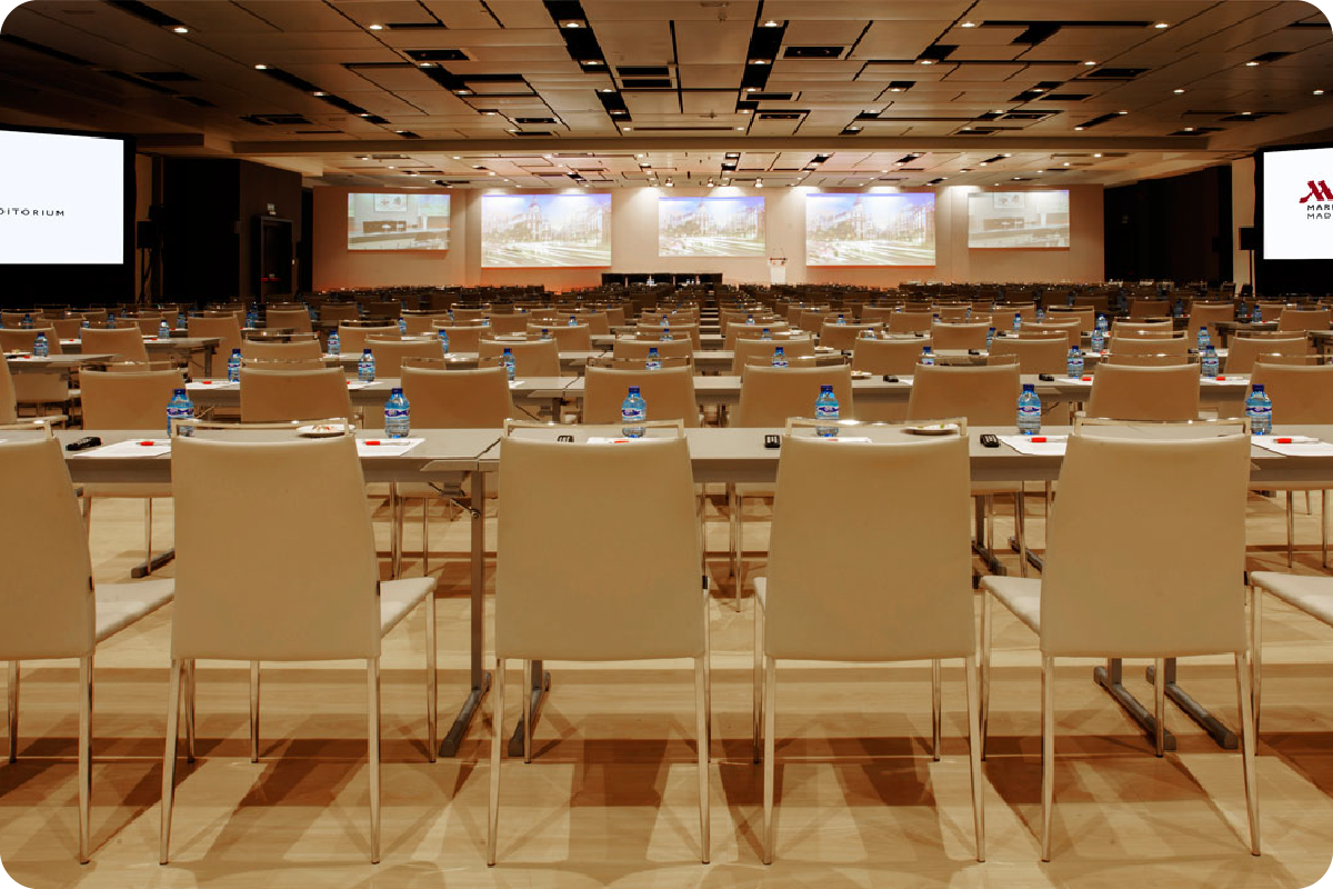 Conference auditorium setup